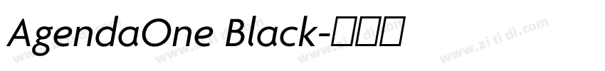 AgendaOne Black字体转换